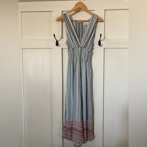 VINTAGE Havana striped jumpsuit sleeveless boho open back